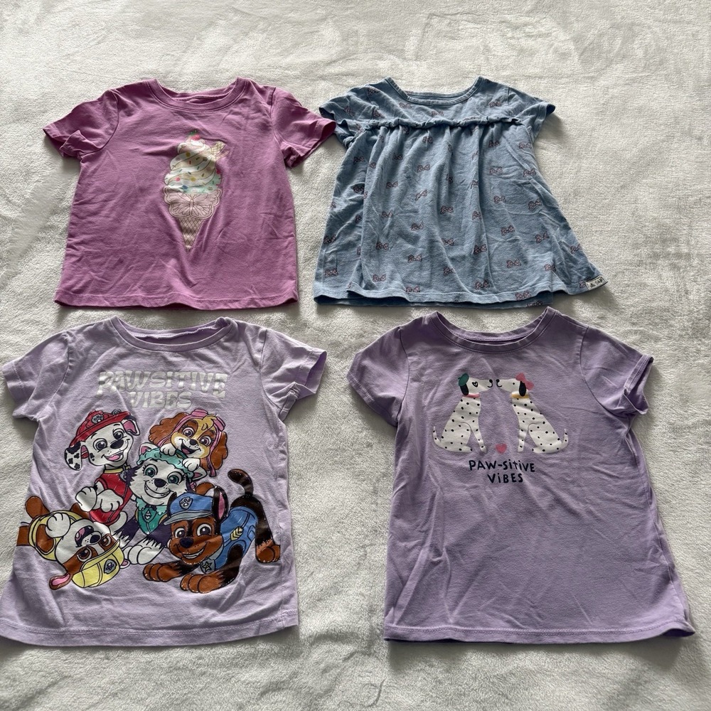 Girls Short Sleeve‎ Shirts Size 4 Baby Gap Cat Jack Disney Nickelodeon Lotof 4
